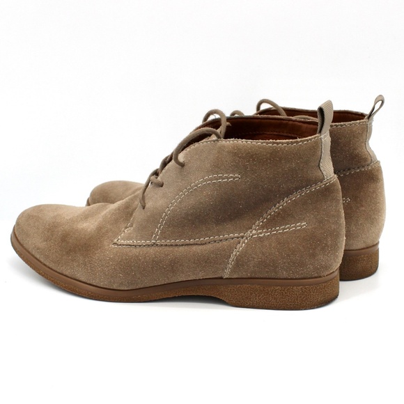 Franco Sarto Suede Lace Up Booties Ankle Boots Taupe Chukka Palazzo Women's | 8 - Picture 3 of 3